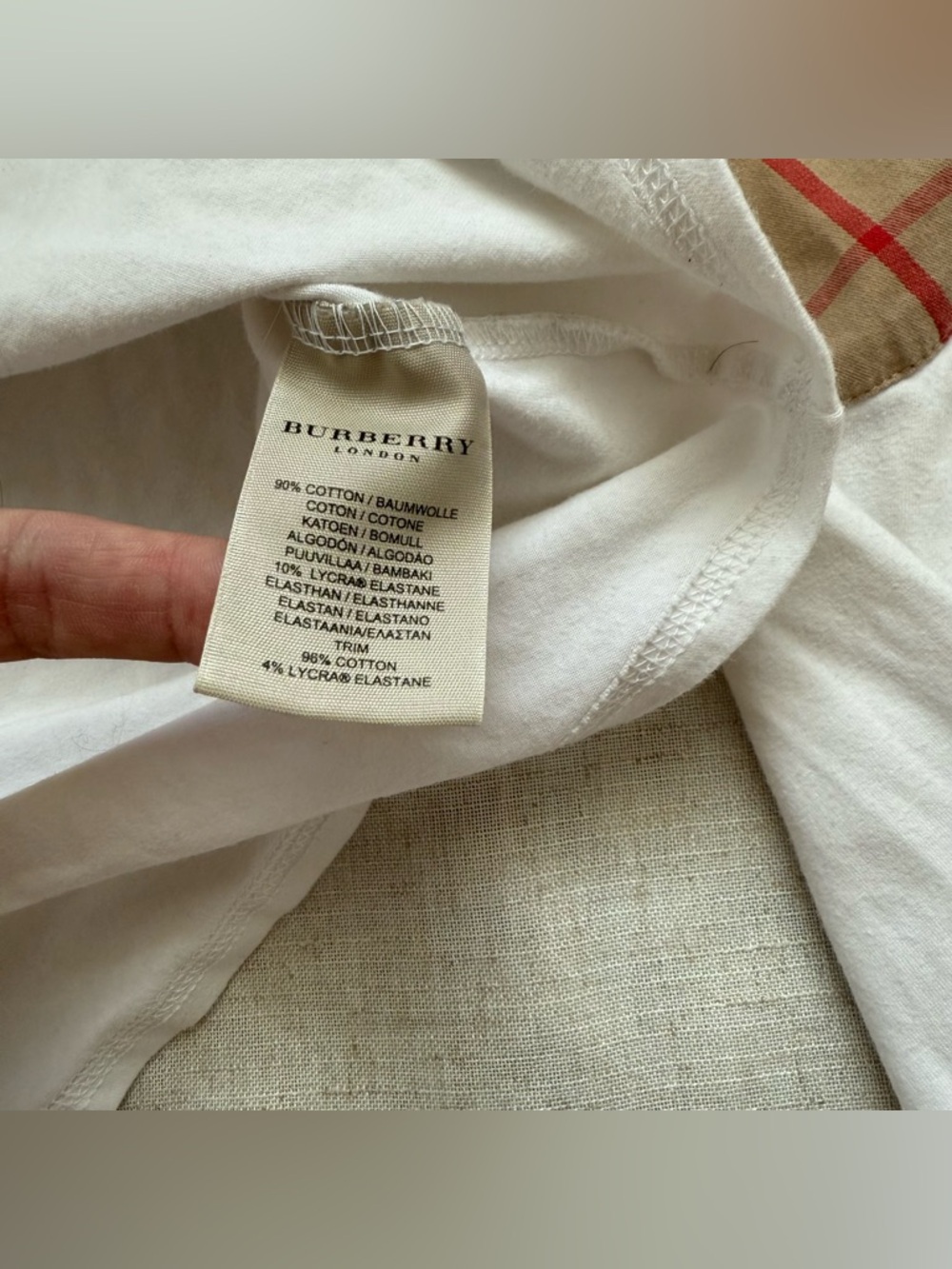 Y2K Burberry Longsleeve w/ Nova Check elbow patches - Picture 5 of 6